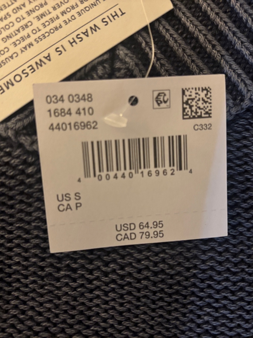 American Eagle Outfitters Slate Blue “Weekender” V-Neck Knit Sweater NWT - Picture 4 of 10